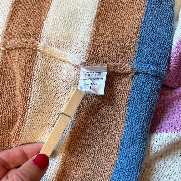 HEYSON Striped Cardigan Size S - Picture 5 of 5